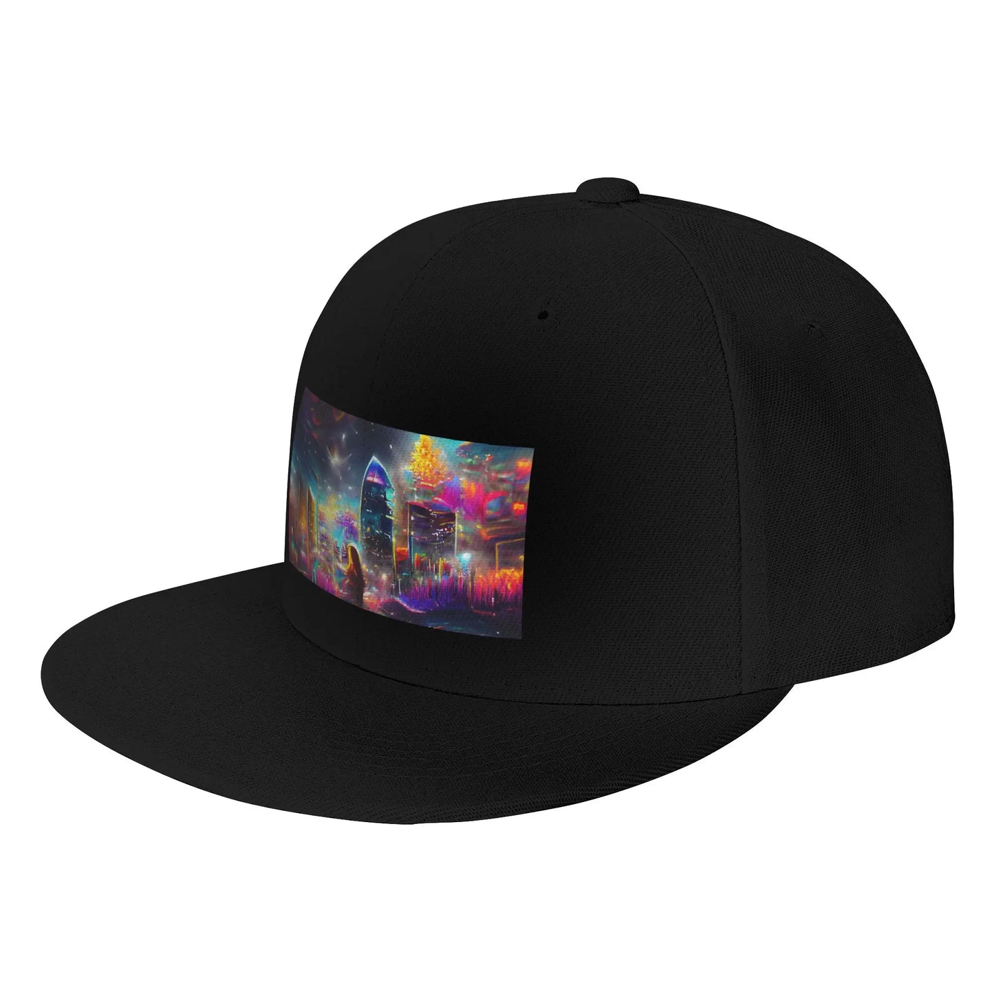 Vibrant City Lights Snapback Cap