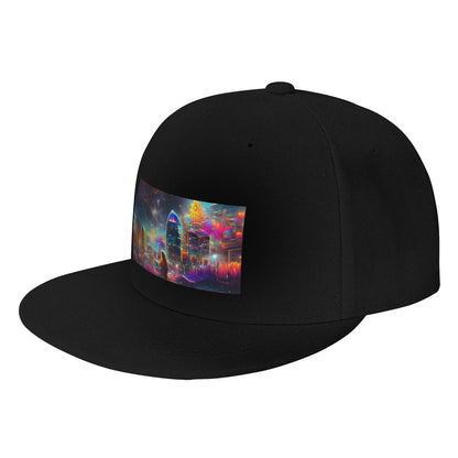Vibrant City Lights Snapback Cap