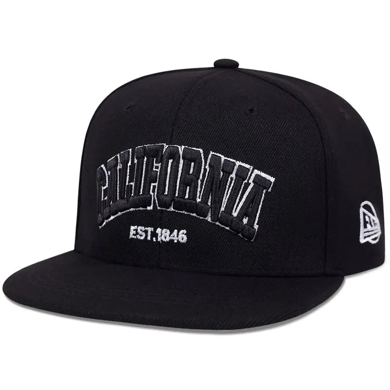 CA Letter Embroidered Snapback Cap