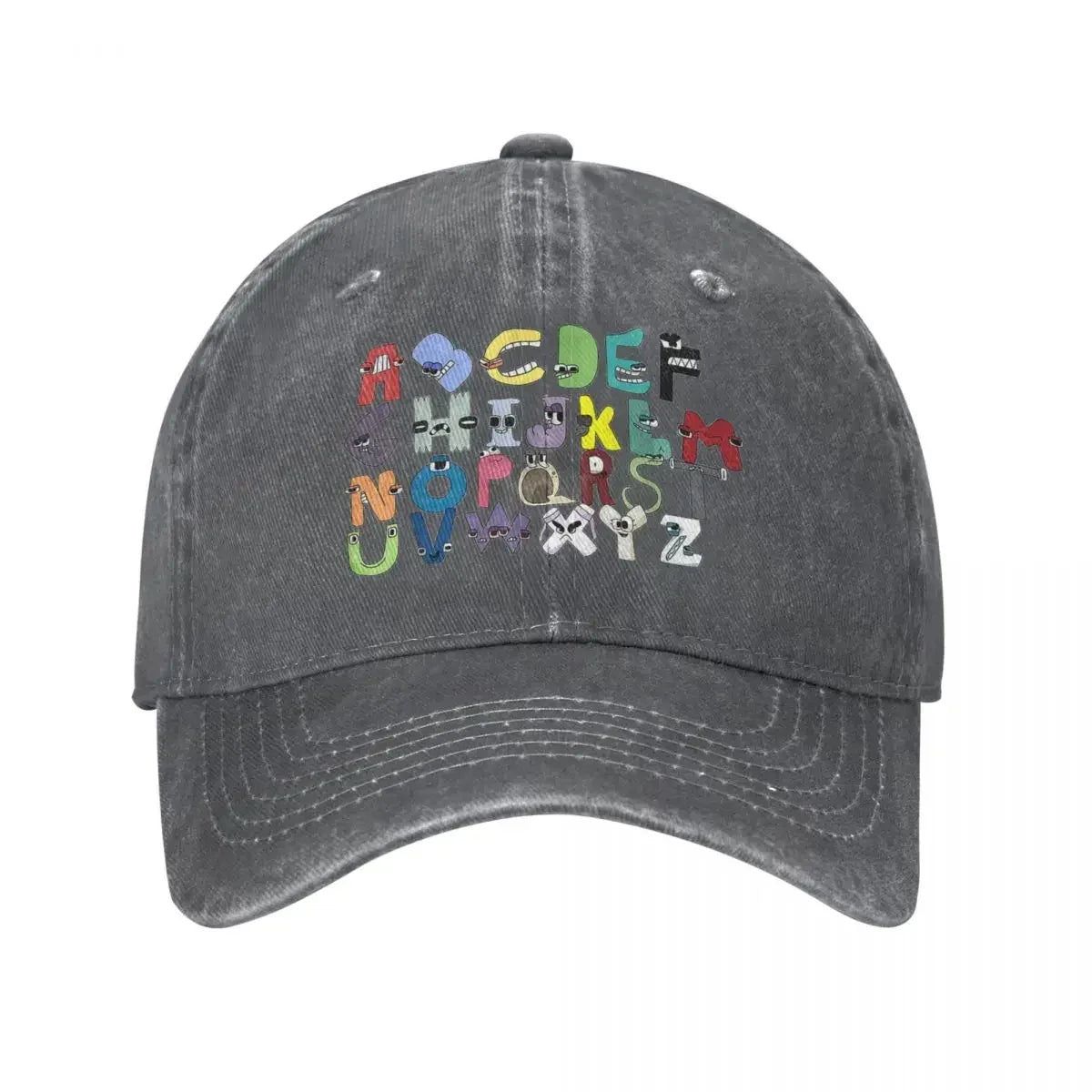 Villain ABC Letter Distressed Washed Baseball Cap