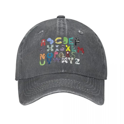 Villain ABC Letter Distressed Washed Baseball Cap