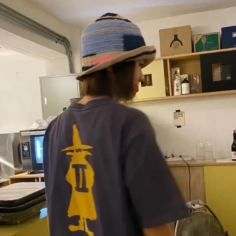 Color Splicing Knitted Bucket Hat