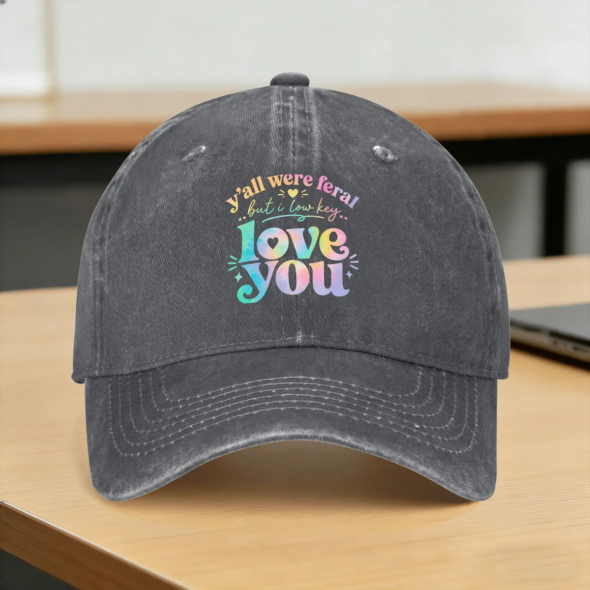 Y'all Were Feral Teacher Trucker Baseball Cap