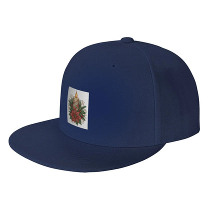 Christmas Candle Flat Brim Snapback Cap