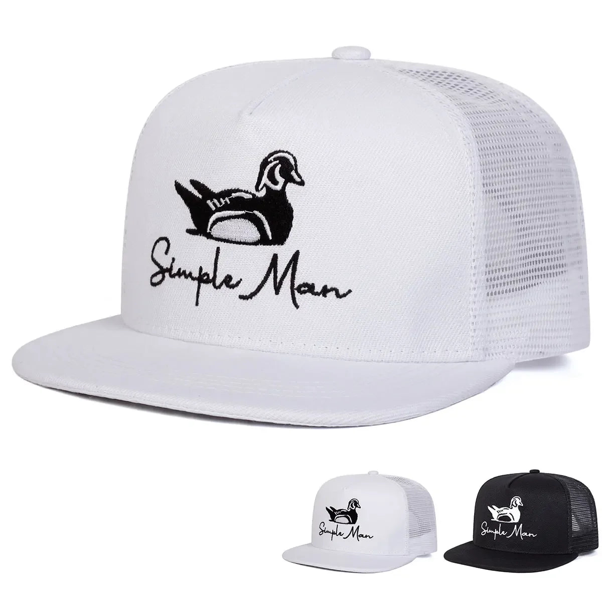 Simple Man Embroidery Snapback Trucker Cap