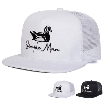 Simple Man Embroidery Snapback Trucker Cap