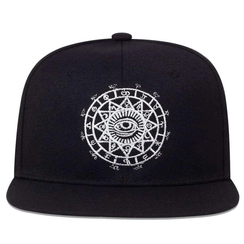 All Seeing Eye Embroidered Hip Hop Snapback Cap