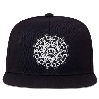 All Seeing Eye Embroidered Hip Hop Snapback Cap