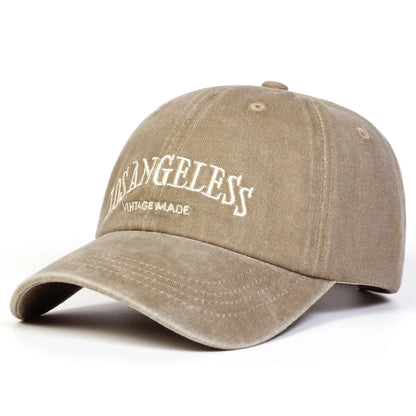 Unisex Embroidery Wash Baseball Caps Adjustable Casual