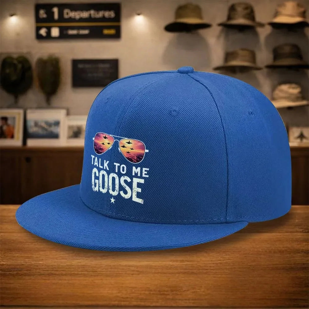 Talk To Me Goose Aviator Snapback Cap