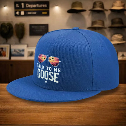 Talk To Me Goose Aviator Snapback Cap