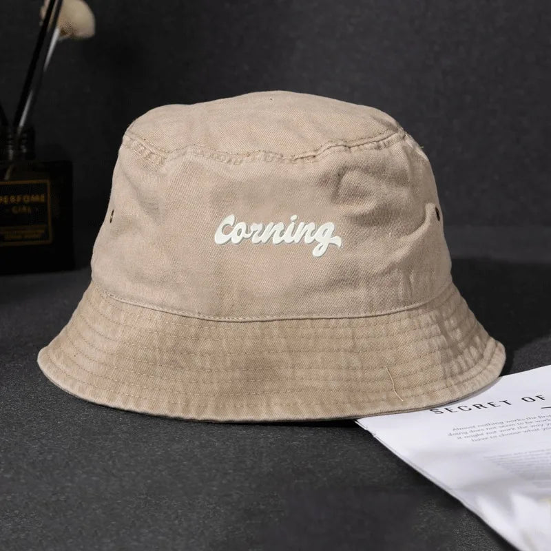 Distressed Duck Embroidered Denim Bucket Hat Streetwear Style