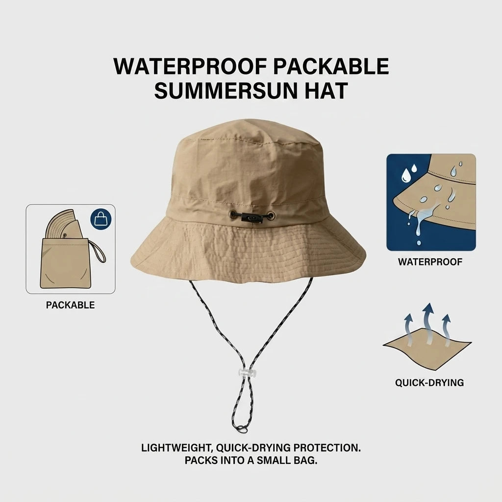 Waterproof Fisherman Hat Women Summer Bucket Hat