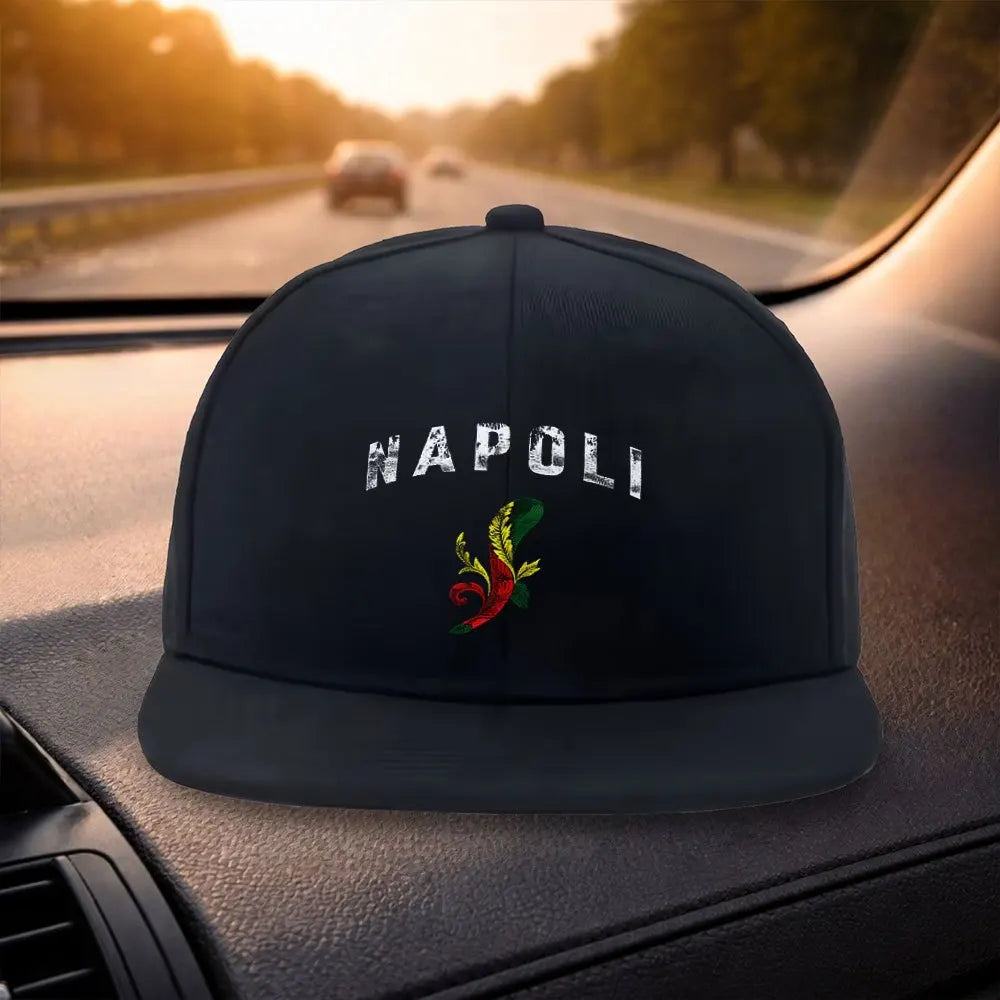 Naples Feather Design Snapback Cap Hat