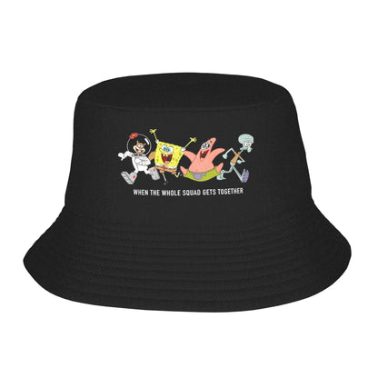 Spongebobs Bucket Hat Heart Streetwear Fisherman Caps