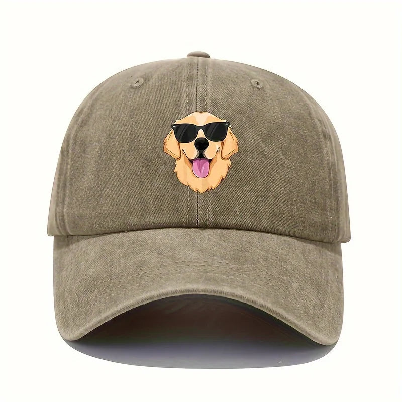 Fun Dog Print Casual Baseball Cap