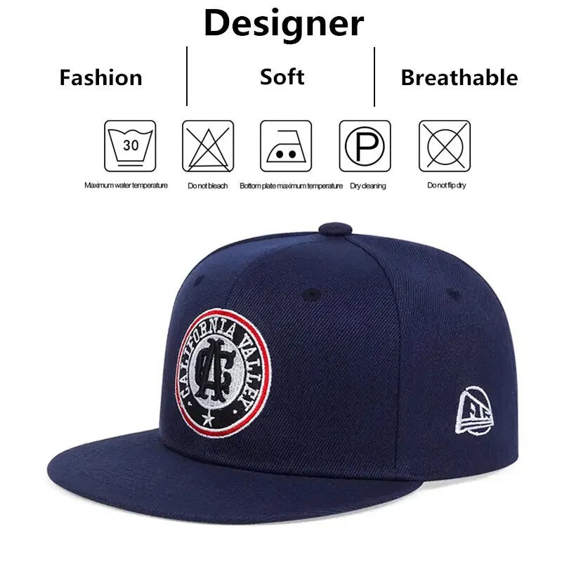 CA Letter Embroidered Snapback Cap