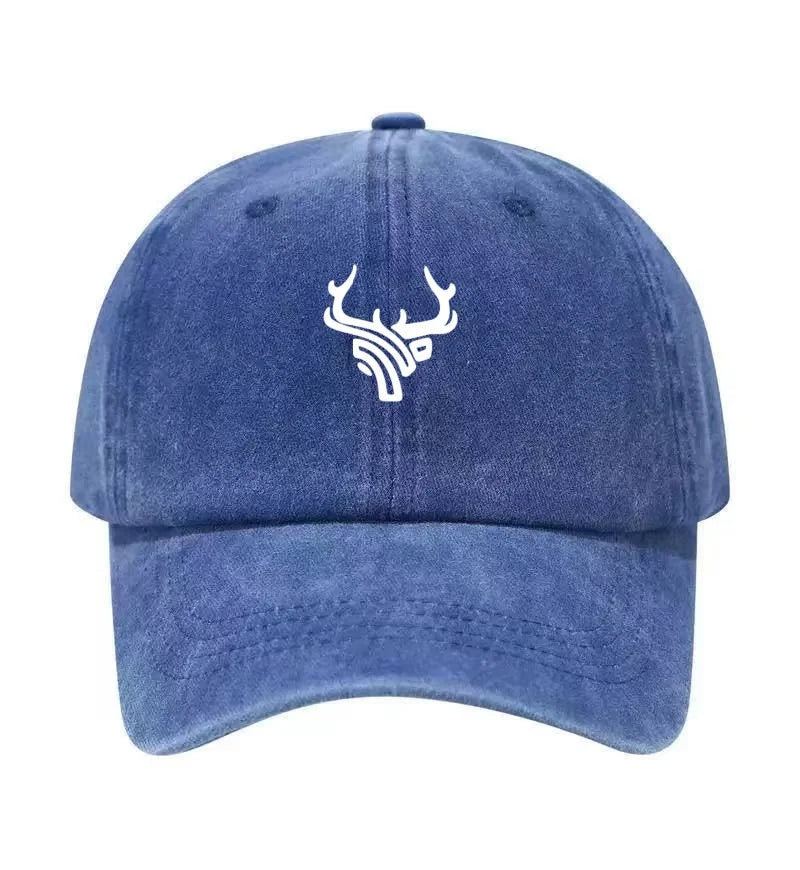 Deer Antlers Washed Cotton Baseball Cap