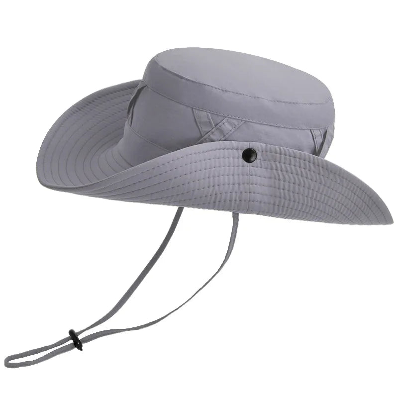 Adjustable Breathable Wide Brim Outdoor Bucket Hat
