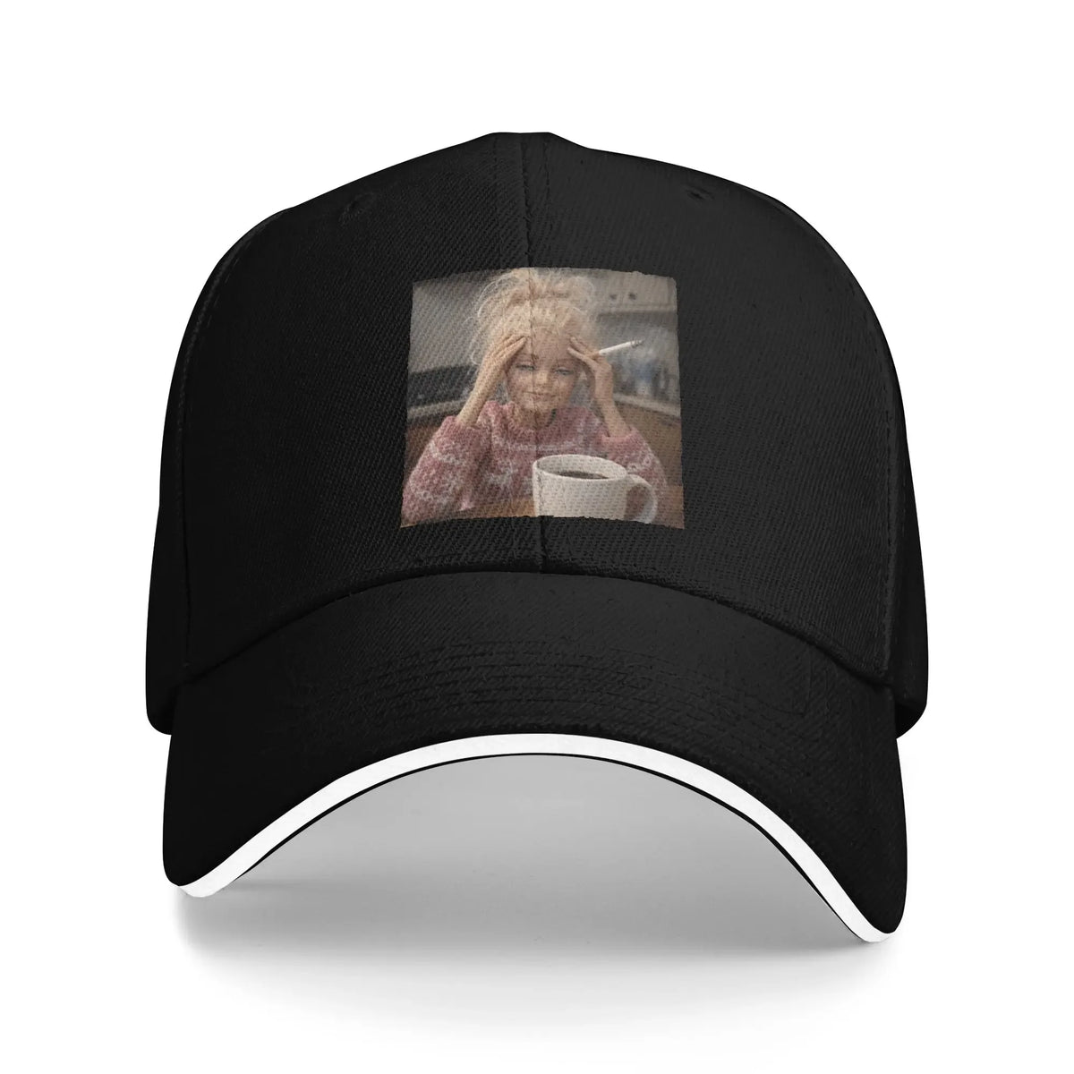 Distressed Doll Sarcasm Meme Retro Baseball Cap