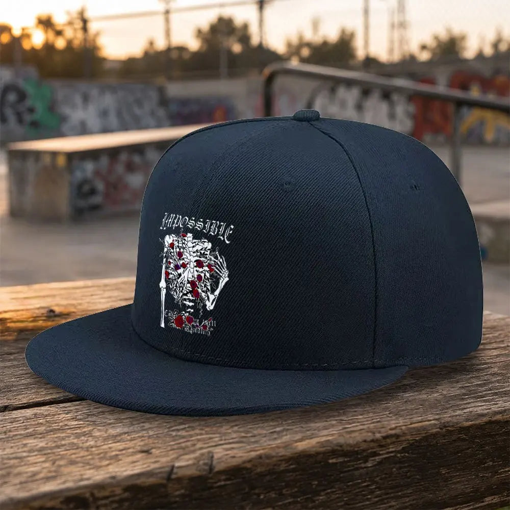 Impossible Skull Flower Snapback Cap