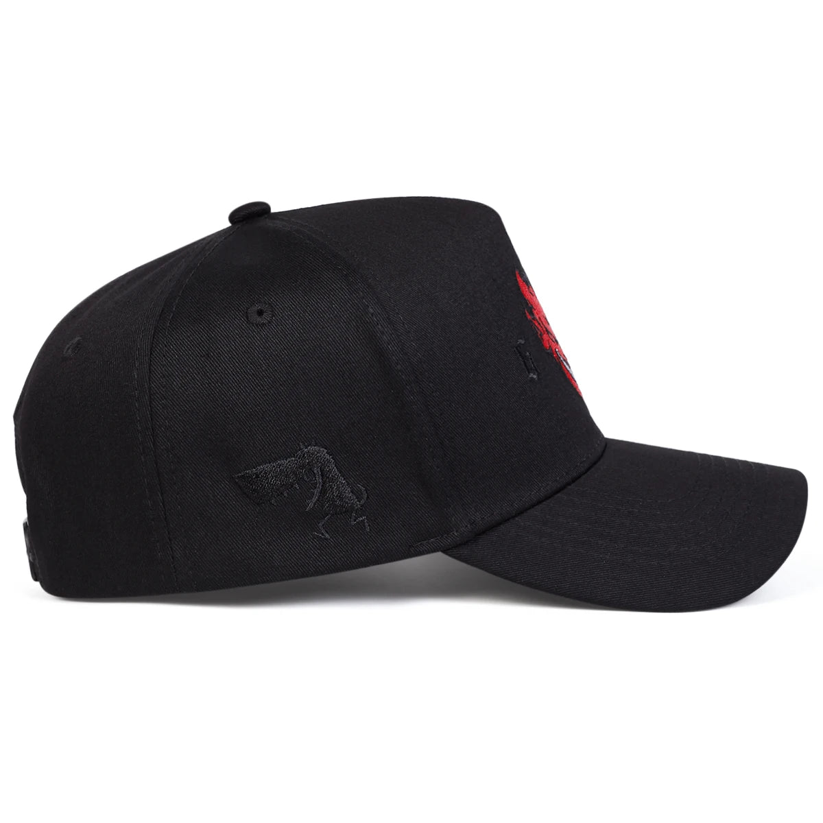 Unisex Red Face Grimace Embroidery Baseball Caps Spring
