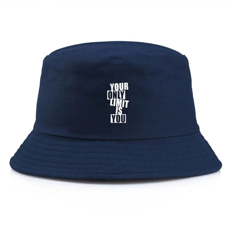 Y2K Vintage Letter Print Cotton Bucket Hat