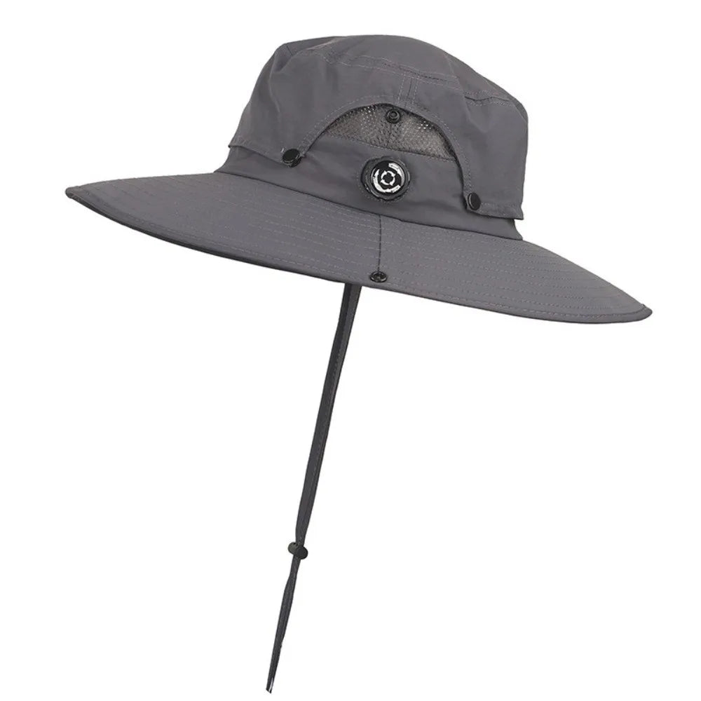 Foldable Wide Brim Mesh UV Protection Bucket Hat