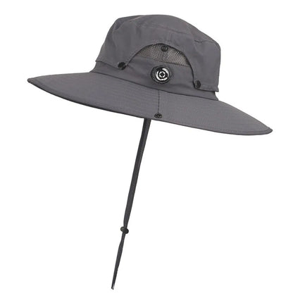 Foldable Wide Brim Mesh UV Protection Bucket Hat