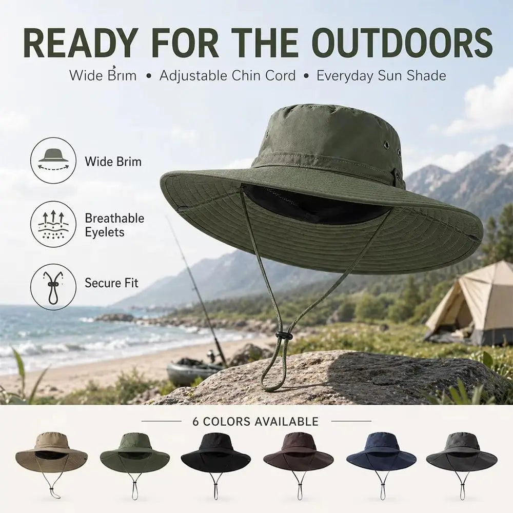 Portable Wide Brim UV Protection Summer Bucket Hat