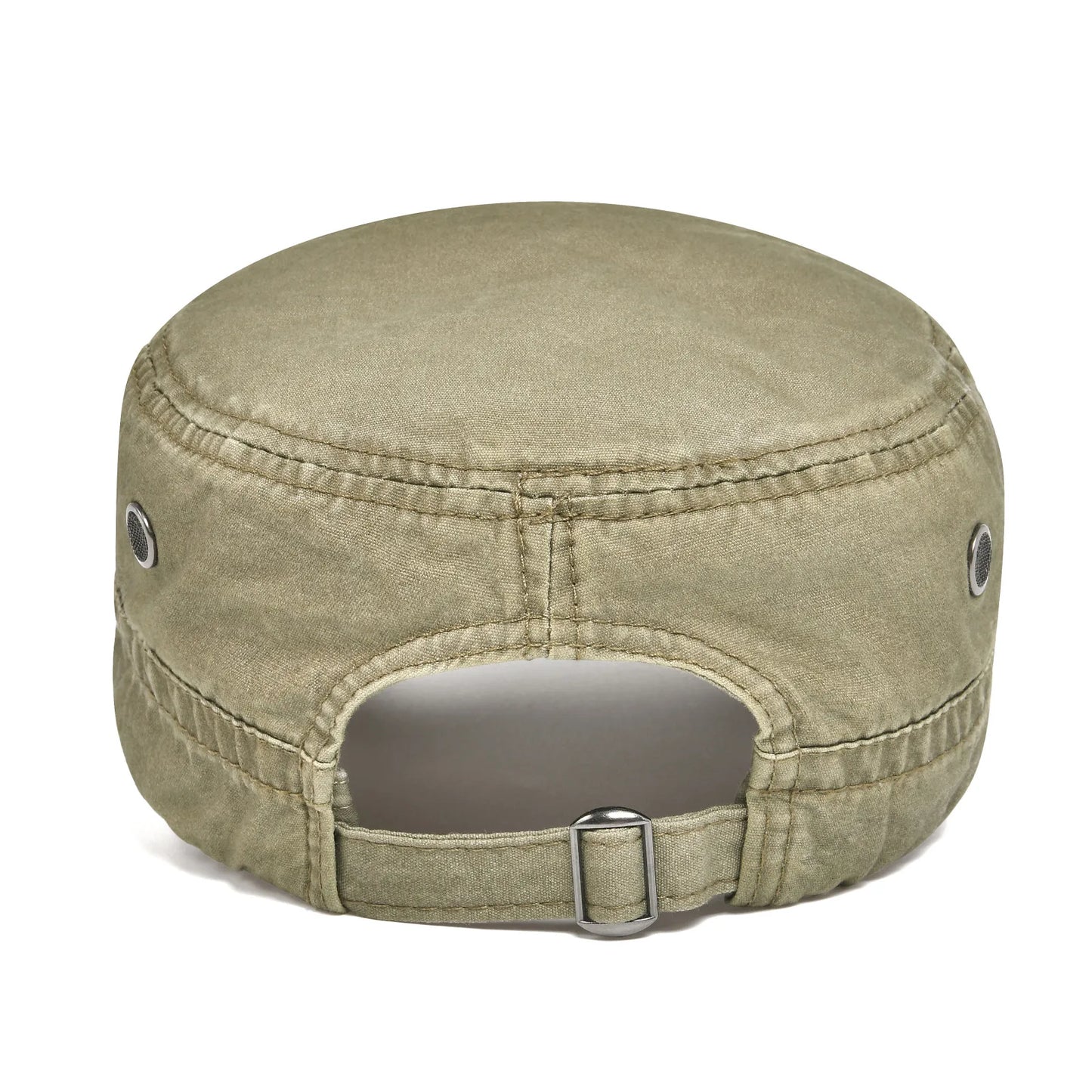 Military Cap Men Washed Cotton Fashion Design Flat Baseball Cap Size 57- 60cm
