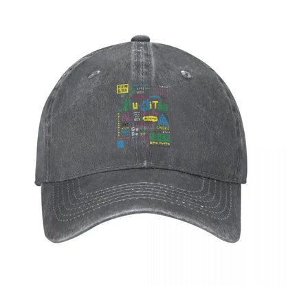 Jiu Jitsu BJJ Distressed Cotton Baseball Cap