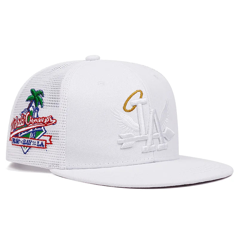 LA Wings Embroidered Mesh Snapback Cap