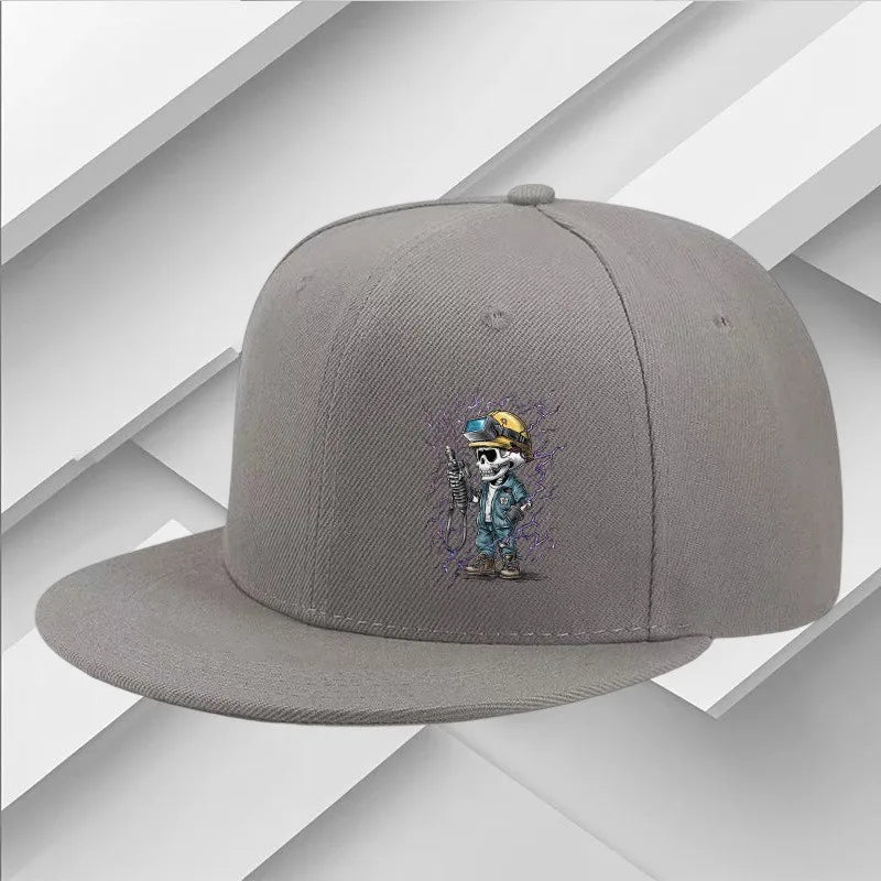 Electrician Skull Graphic Adjustable Snapback Cap