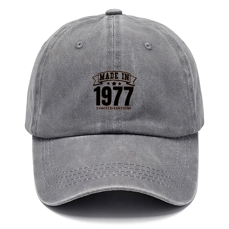 Vintage 1977 Distressed Cotton Baseball Cap