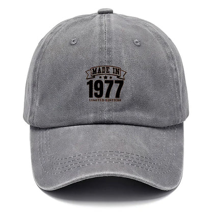 Vintage 1977 Distressed Cotton Baseball Cap