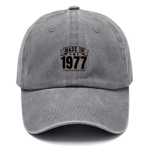 Vintage 1977 Distressed Cotton Baseball Cap