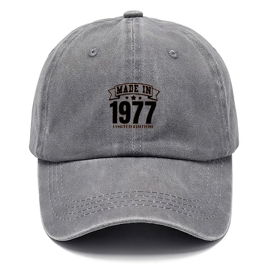 Vintage 1977 Distressed Cotton Baseball Cap