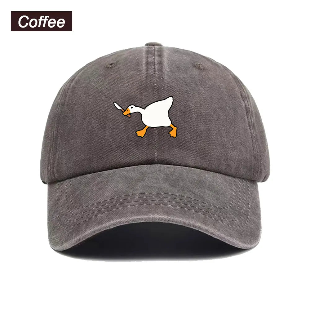 Goose Pattern Washed Vintage Trucker Baseball Cap