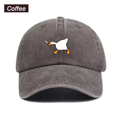 Goose Pattern Washed Vintage Trucker Baseball Cap