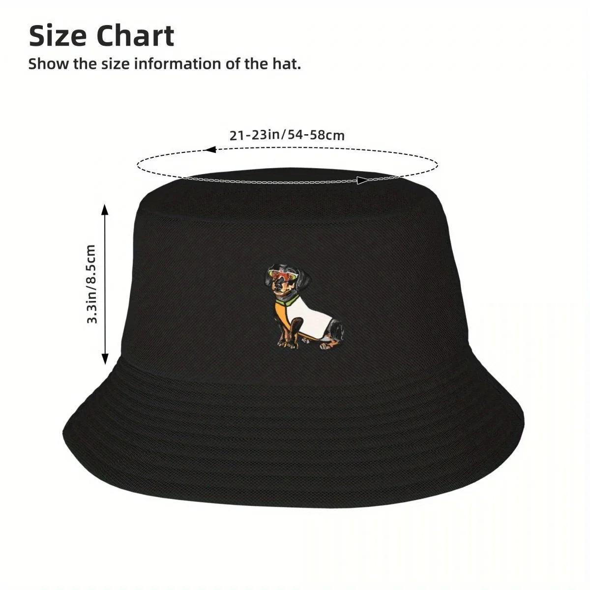 Biker Dog Fashion Bucket Hat