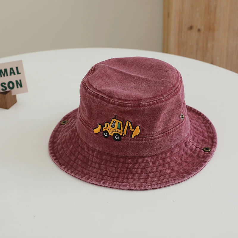 Kids Excavator Sports Bucket Hat