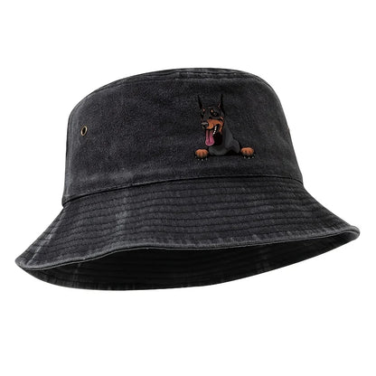 Doberman Dog Print Bucket Hat