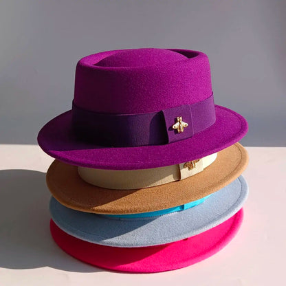 Pork Pie Hat 4.5cm Wide Brim Fedora Hat Men's Fashion