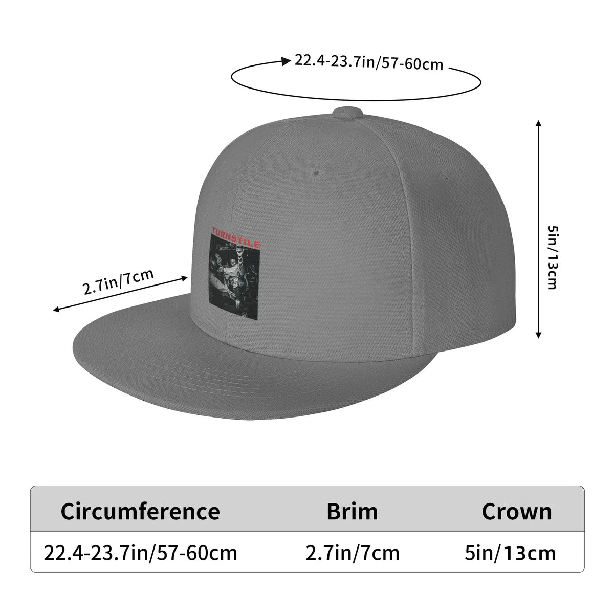 Turnstile American Hardcore Punk Band Flat Brim Snapback Cap