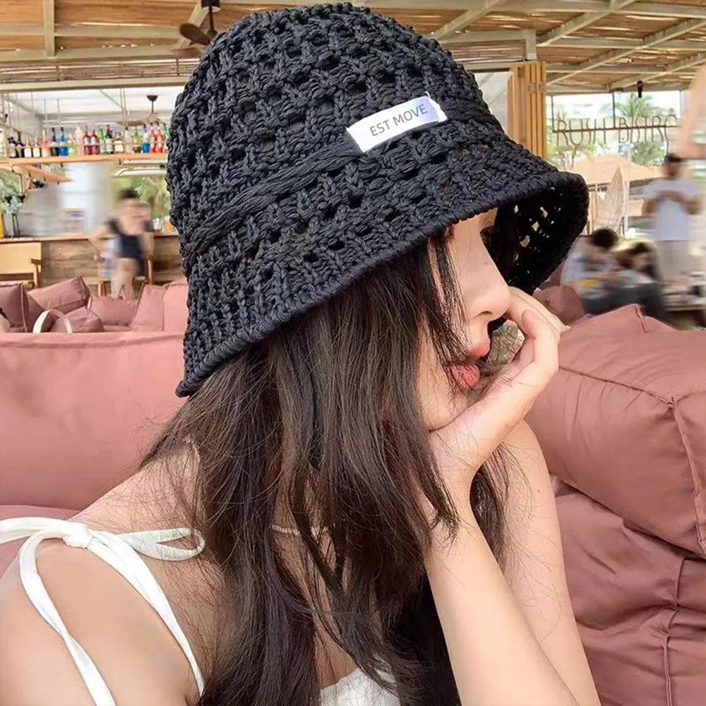 Summer Hollow Crochet Beach Bucket Hat
