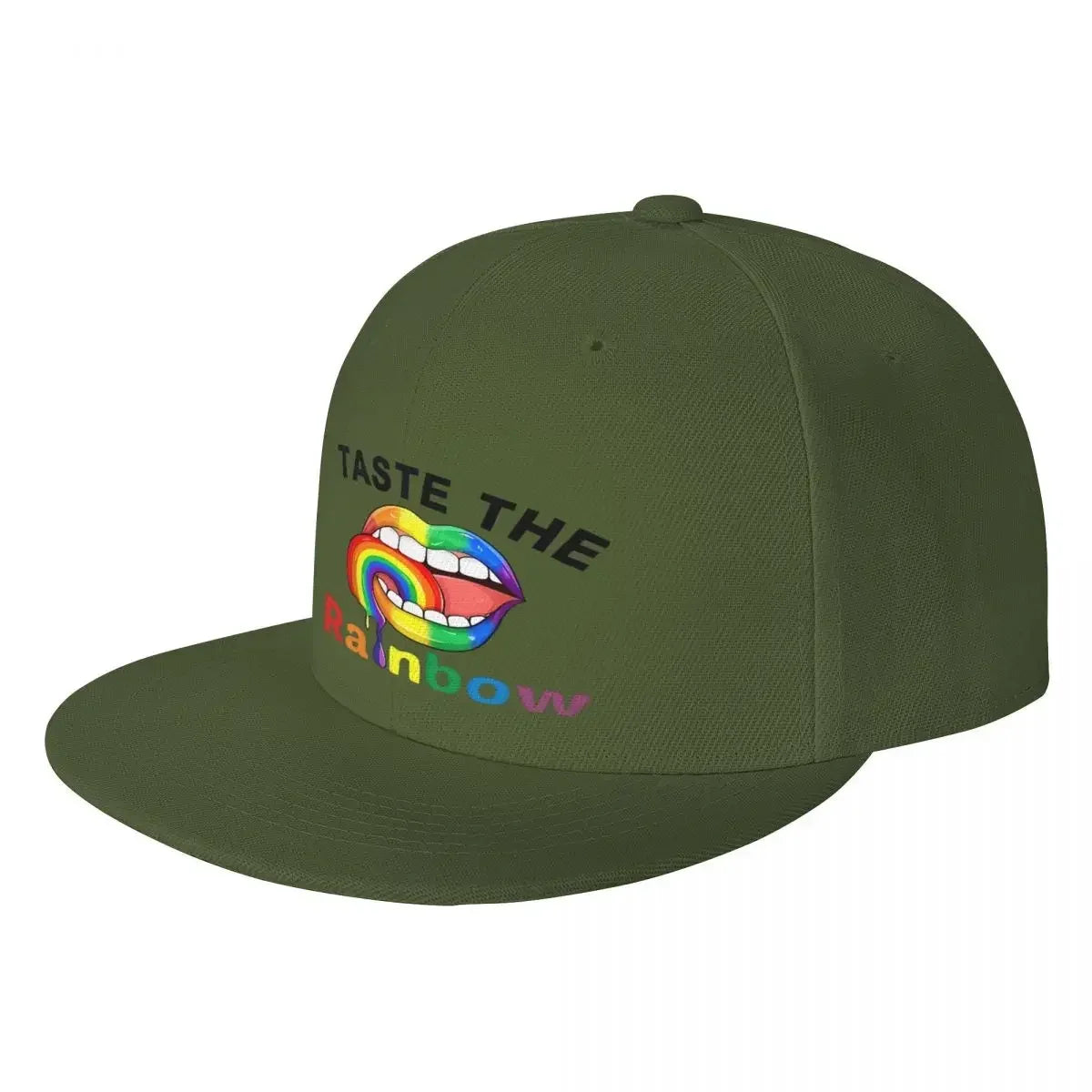 Rainbow Lips Pride Snapback Cap Hat