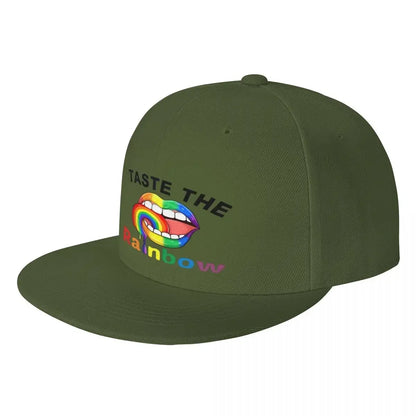 Rainbow Lips Pride Snapback Cap Hat