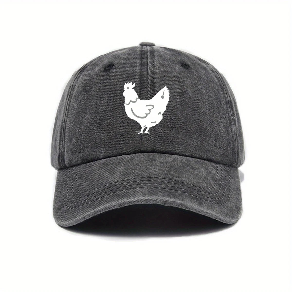 White Hen Print Casual Baseball Cap