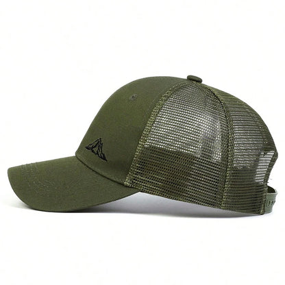 Unisex Mountain Range Embroidery Baseball Net Caps